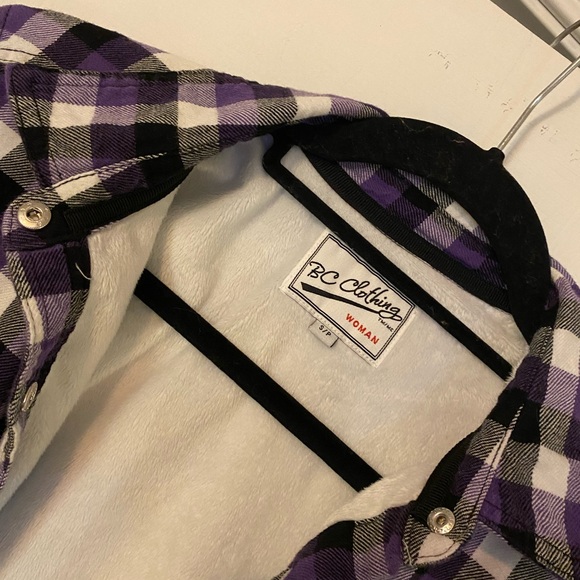 Plaid Lined Button Down - Picture 2 of 4
